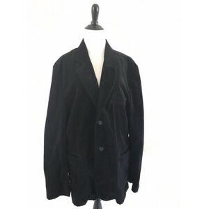 Positano | Mens Size XL Black Corduroy Sport Jacket Two Button Blazer Collar
